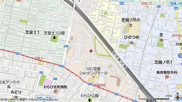 〒333-0853 埼玉県川口市芝園町の地図