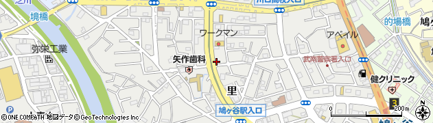 埼玉県川口市里周辺の地図