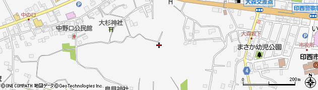千葉県印西市大森周辺の地図
