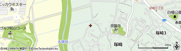 千葉県柏市塚崎周辺の地図