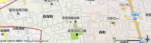 埼玉県草加市苗塚町332周辺の地図