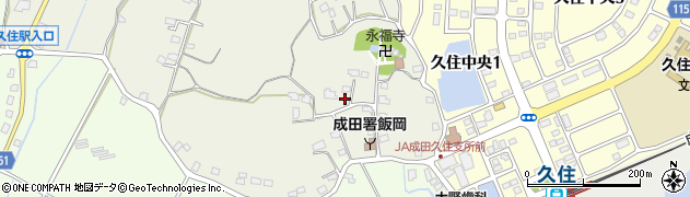 千葉県成田市飯岡周辺の地図