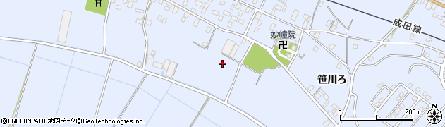 千葉県香取郡東庄町笹川ろ周辺の地図