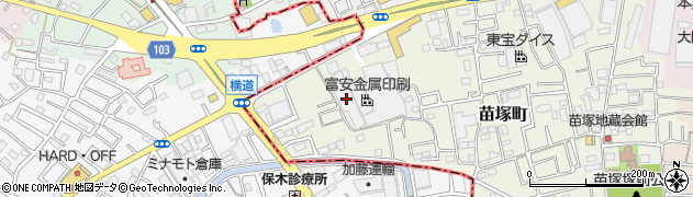 埼玉県草加市苗塚町498周辺の地図