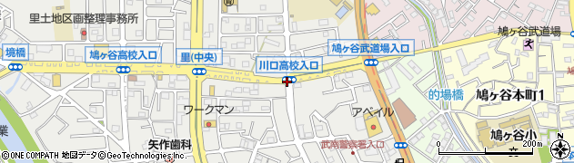 川口高校入口周辺の地図