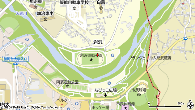 〒357-0023 埼玉県飯能市岩沢の地図