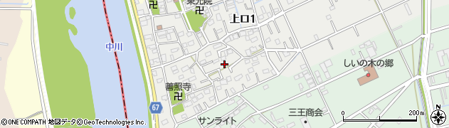 埼玉県三郷市上口1丁目周辺の地図