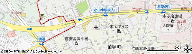 埼玉県草加市苗塚町448周辺の地図