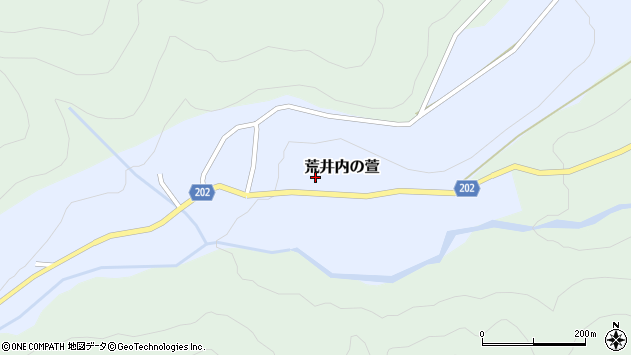 〒396-0028 長野県伊那市荒井内の萱の地図