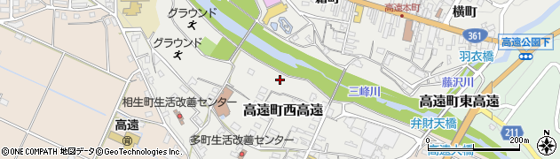 長野県伊那市高遠町西高遠周辺の地図