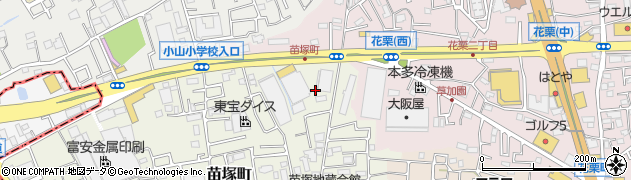埼玉県草加市苗塚町383周辺の地図