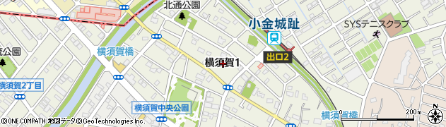 千葉県松戸市横須賀周辺の地図