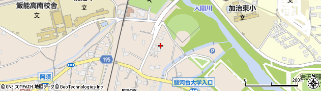 埼玉県飯能市阿須周辺の地図