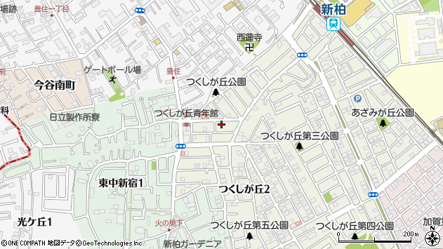 〒277-0072 千葉県柏市つくしが丘の地図