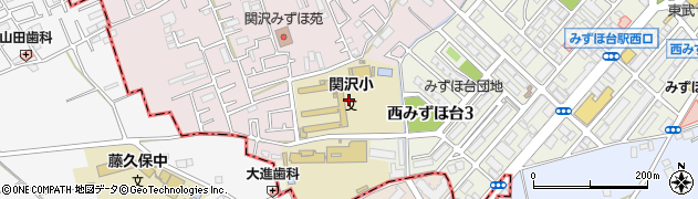 埼玉県富士見市関沢3丁目24周辺の地図