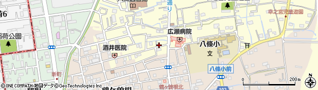 埼玉県八潮市八條2805-30周辺の地図