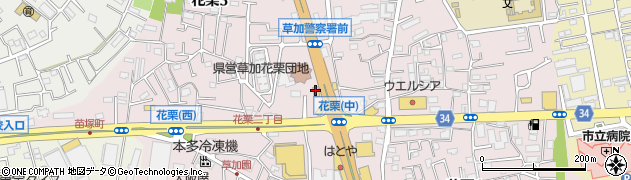 洋麺屋五右衛門草加店周辺の地図