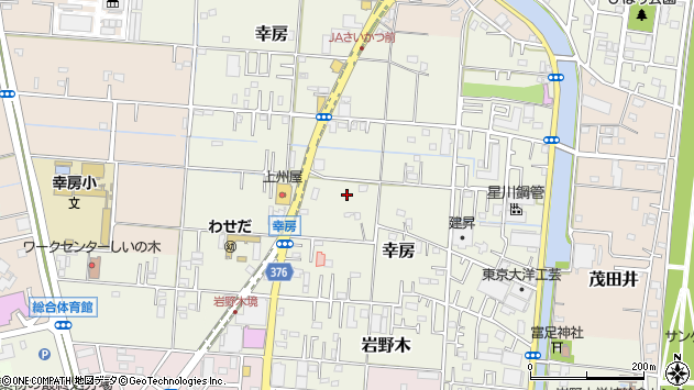 〒341-0026 埼玉県三郷市幸房の地図