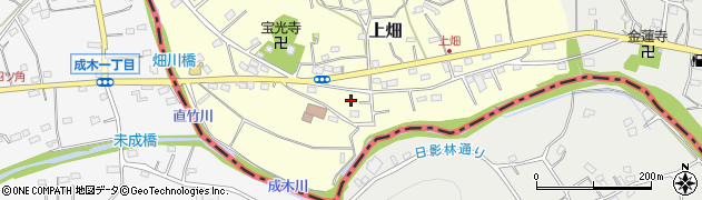 埼玉県飯能市上畑123周辺の地図