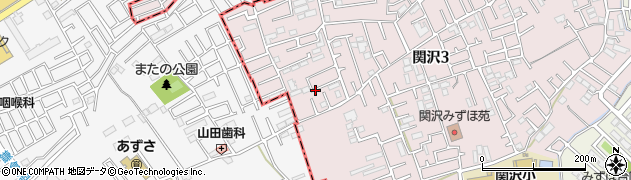 埼玉県富士見市関沢3丁目43周辺の地図