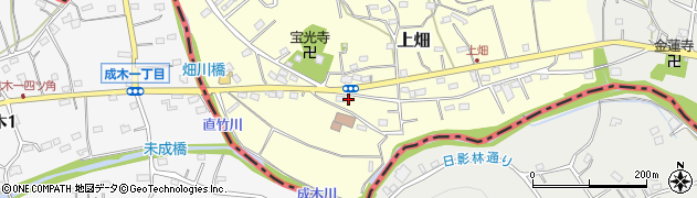 埼玉県飯能市上畑104周辺の地図