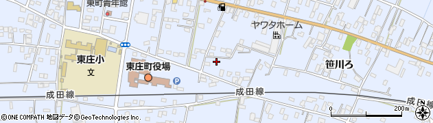 千葉県東庄町（香取郡）笹川周辺の地図