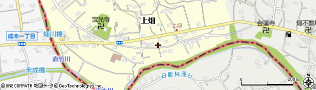 埼玉県飯能市上畑119周辺の地図