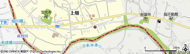 埼玉県飯能市上畑45周辺の地図