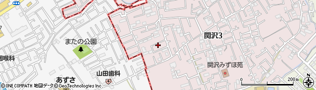 埼玉県富士見市関沢3丁目43-2周辺の地図