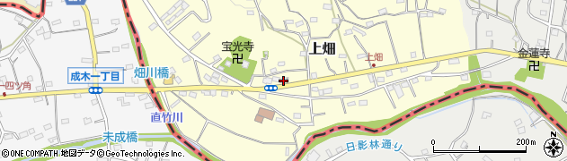 埼玉県飯能市上畑106周辺の地図