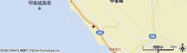 甲楽城公民館周辺の地図