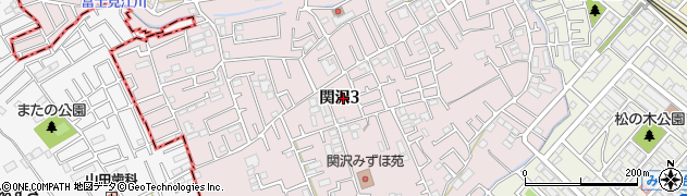 埼玉県富士見市関沢3丁目30周辺の地図