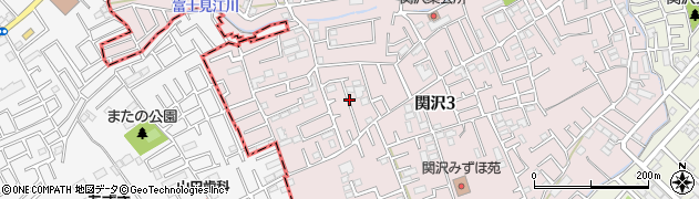 埼玉県富士見市関沢3丁目37周辺の地図