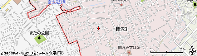 埼玉県富士見市関沢3丁目37-21周辺の地図