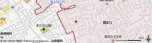 埼玉県富士見市関沢3丁目44周辺の地図