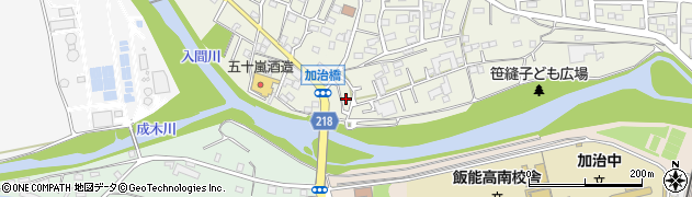 埼玉県飯能市笠縫5周辺の地図