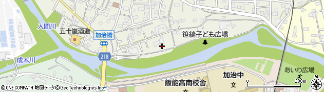 埼玉県飯能市笠縫605周辺の地図