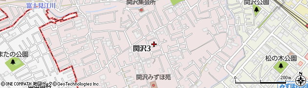 埼玉県富士見市関沢3丁目21周辺の地図