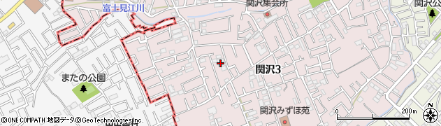 埼玉県富士見市関沢3丁目37-5周辺の地図