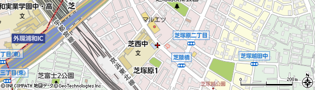 埼玉県川口市芝塚原周辺の地図