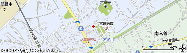 埼玉県狭山市北入曽302-1周辺の地図