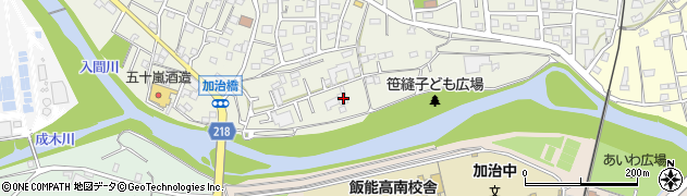 埼玉県飯能市笠縫8周辺の地図