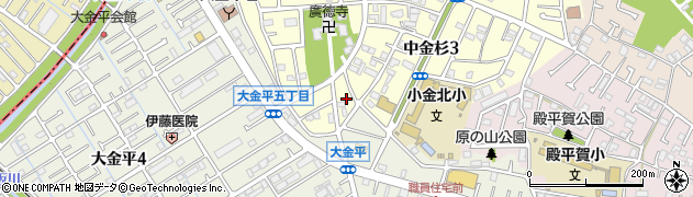 千葉県松戸市中金杉周辺の地図
