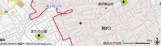 埼玉県富士見市関沢3丁目37-28周辺の地図