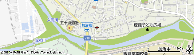 埼玉県飯能市笠縫4周辺の地図