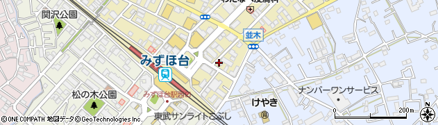 ぎょうざの満洲 みずほ台東口店周辺の地図