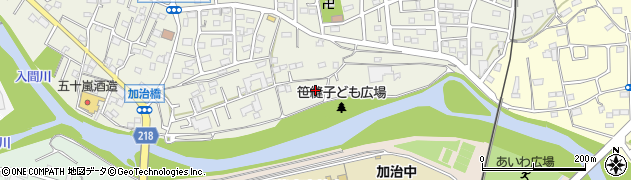 埼玉県飯能市笠縫606周辺の地図