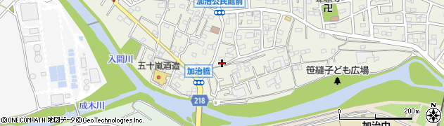 埼玉県飯能市笠縫3周辺の地図