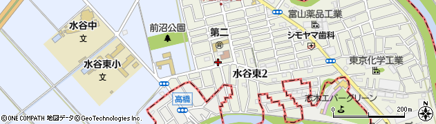 富士見水谷東郵便局周辺の地図