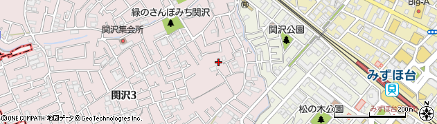 埼玉県富士見市関沢3丁目9周辺の地図